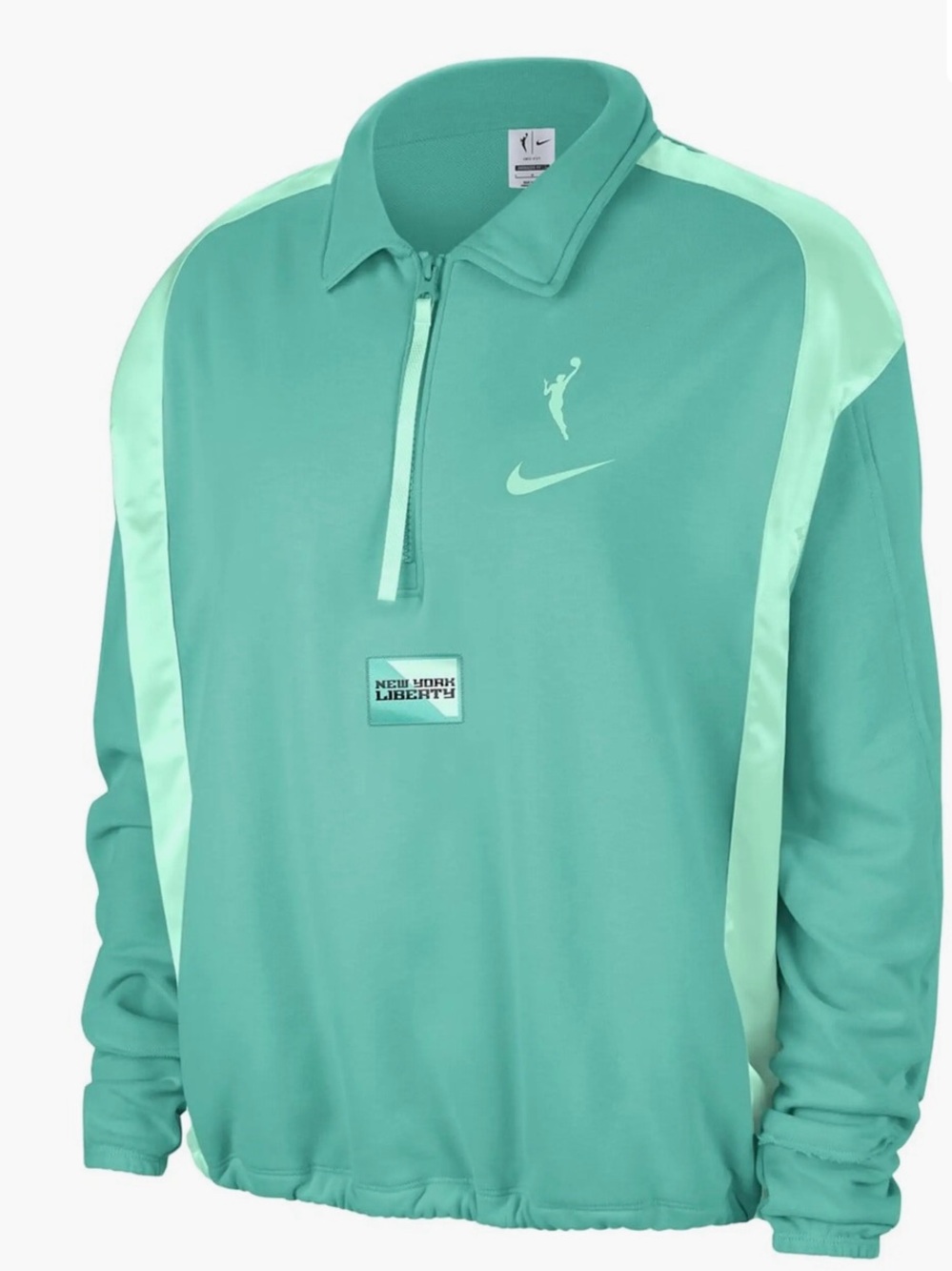 Nike New York Liberty Teal Quarter-Zip Pullover